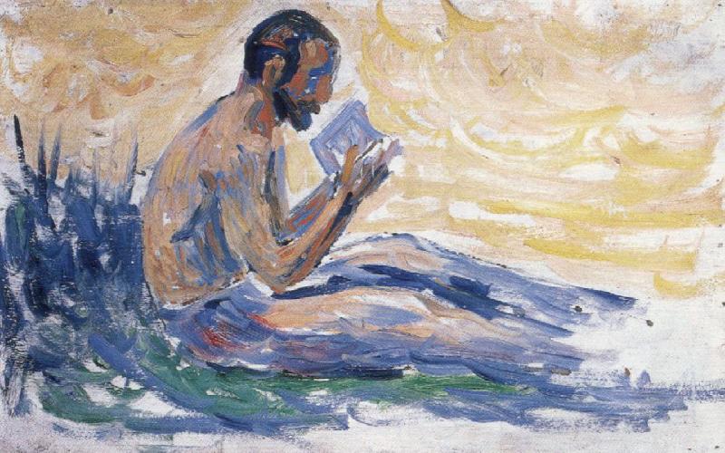 Paul Signac man reading Germany oil painting art